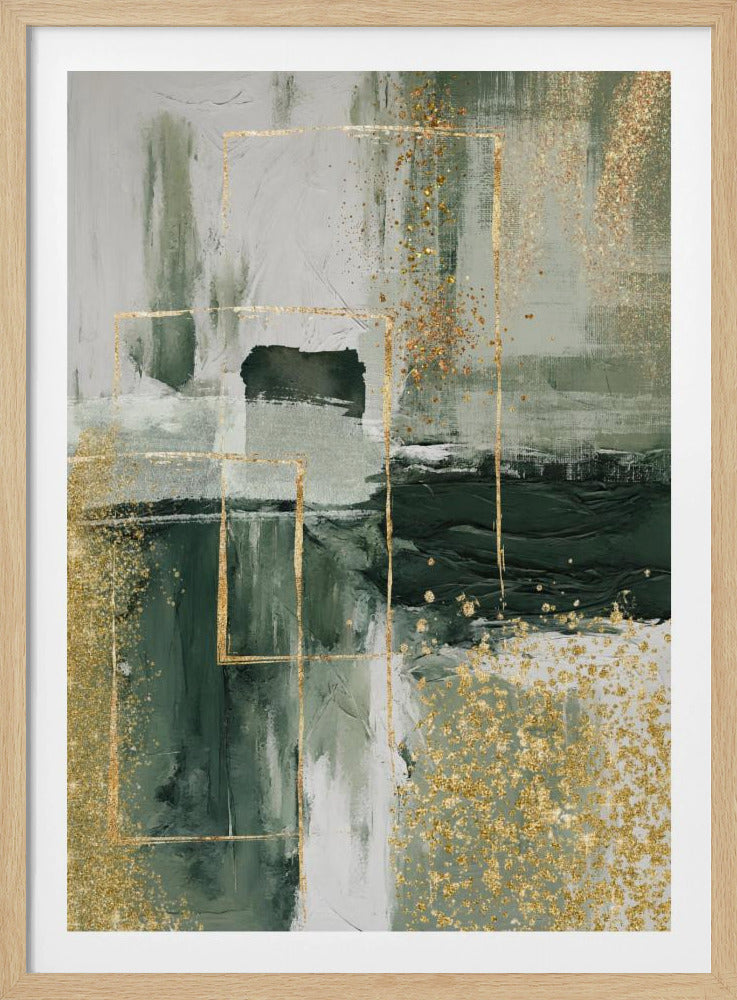 Grüner und goldener Moment 3 | Poster