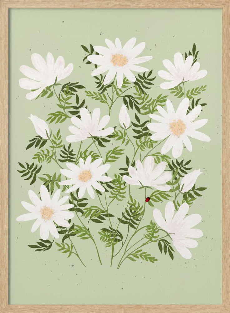 Ladybug flowers | Poster