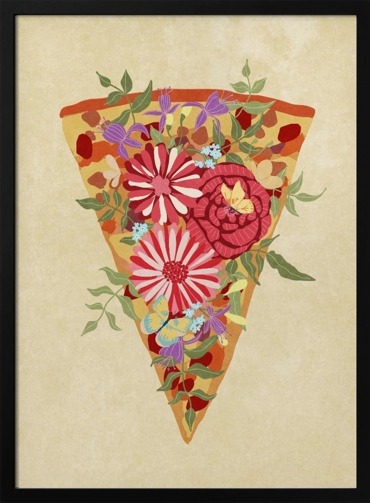 Stück Blumenpizza | Poster