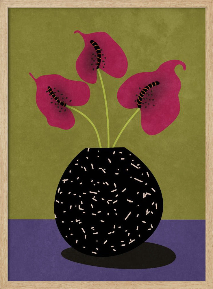 Schöne Blumen in der Vase | Poster