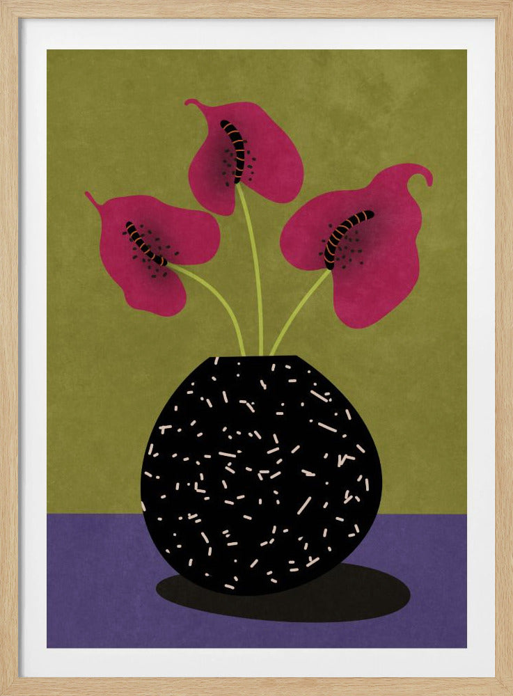 Schöne Blumen in der Vase | Poster