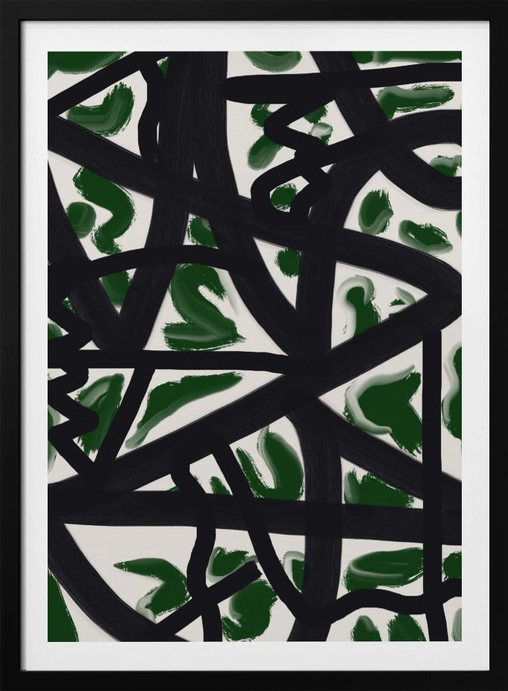 Schwarze Linien auf weißem Hintergrund | Poster