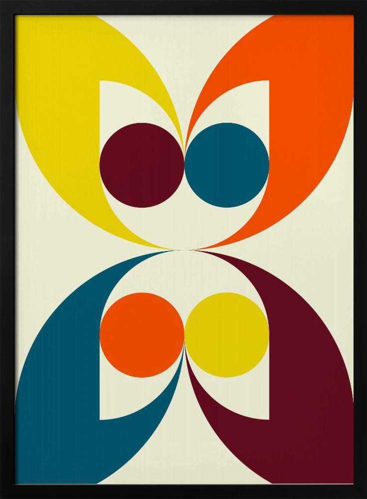 Bunte symmetrische Formen und Kreise | Poster