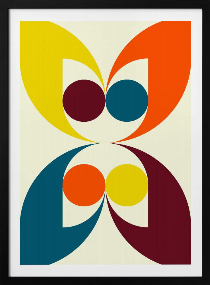 Bunte symmetrische Formen und Kreise | Poster