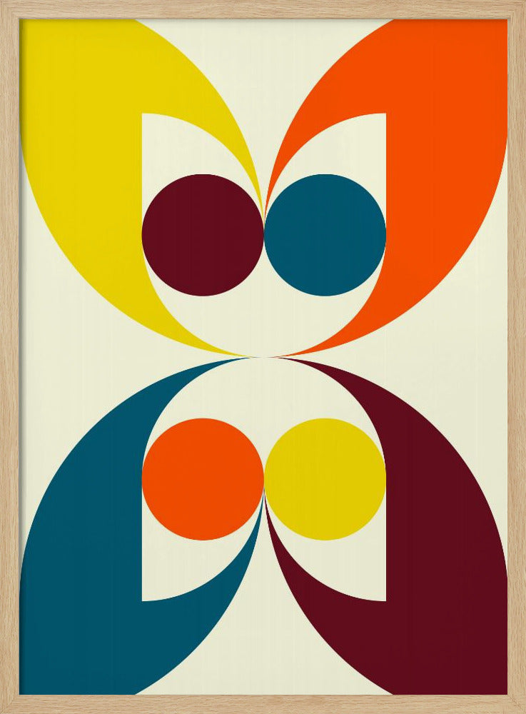 Bunte symmetrische Formen und Kreise | Poster