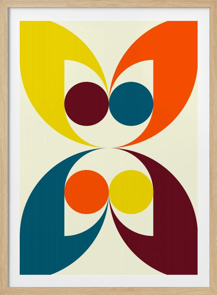 Bunte symmetrische Formen und Kreise | Poster