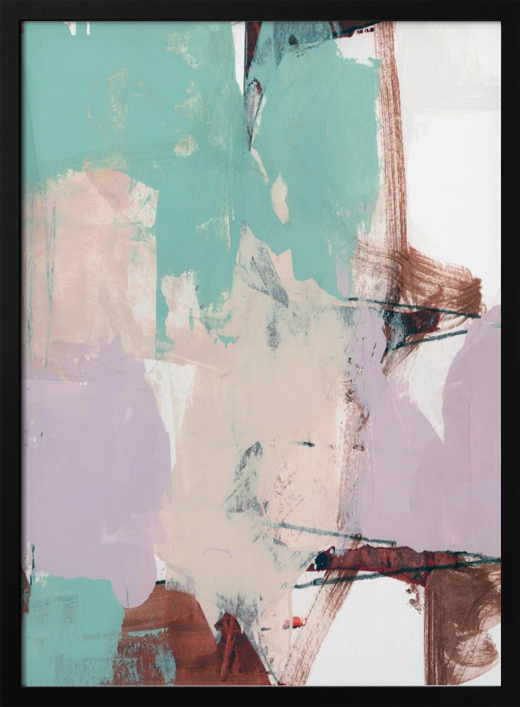 Blue Pink Dusky Abstract 2 | Poster