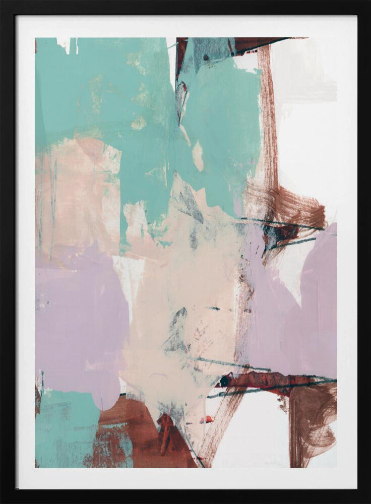 Blue Pink Dusky Abstract 2 | Poster