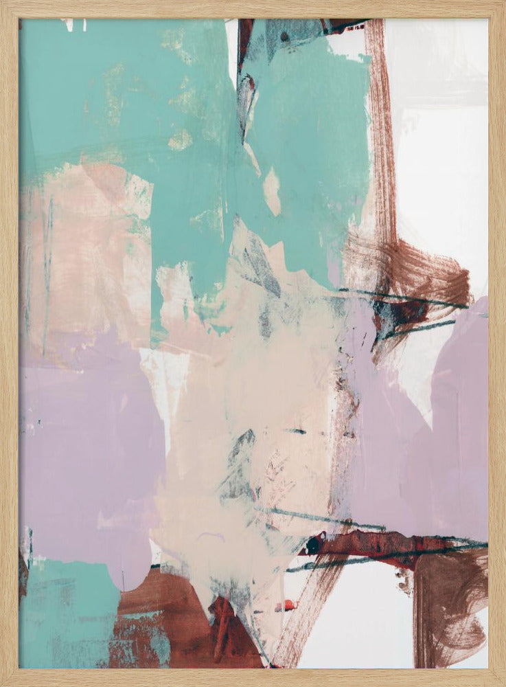 Blue Pink Dusky Abstract 2 | Poster