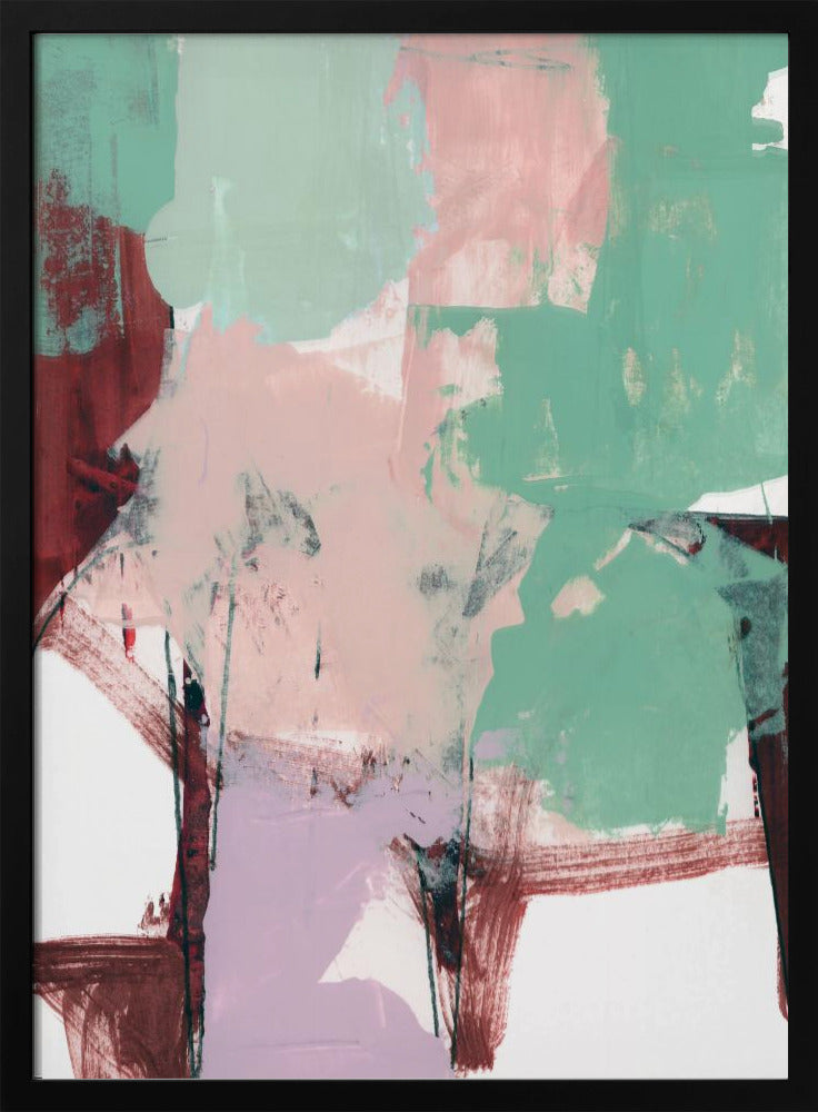 Blue Pink Dusky Abstract 3 | Poster