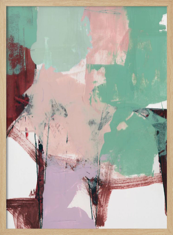 Blue Pink Dusky Abstract 3 | Poster