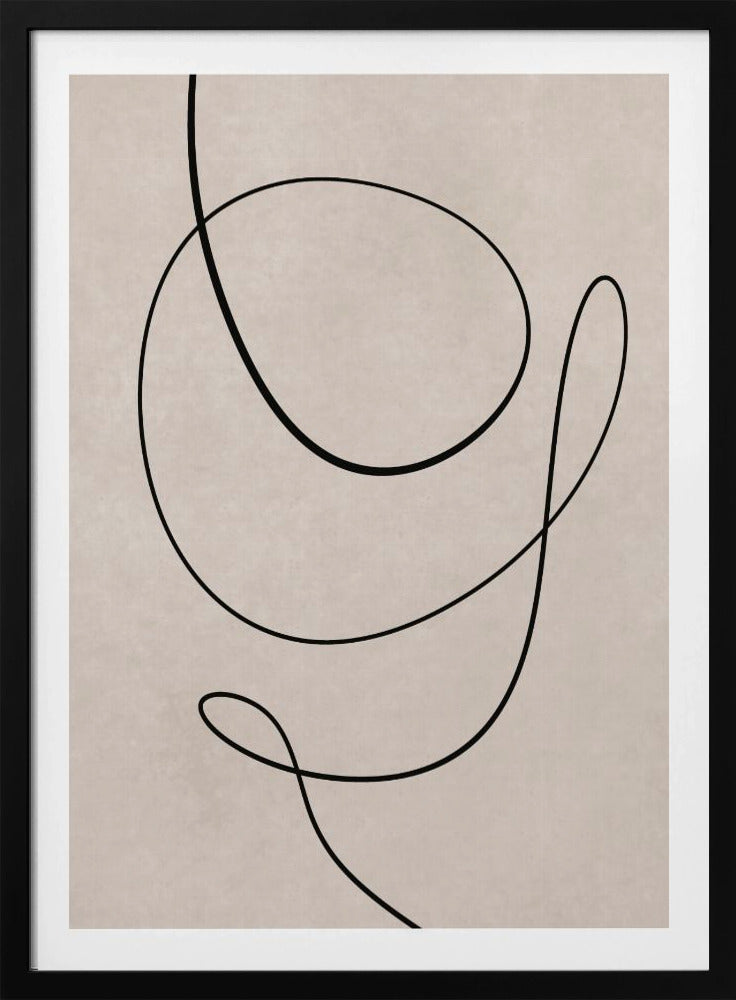 Minimale Linienkunst Abstrakte Zeichnung 01 | Poster