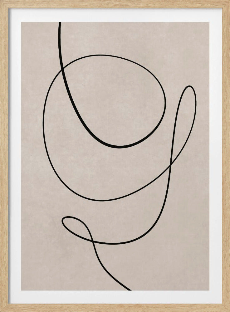 Minimale Linienkunst Abstrakte Zeichnung 01 | Poster