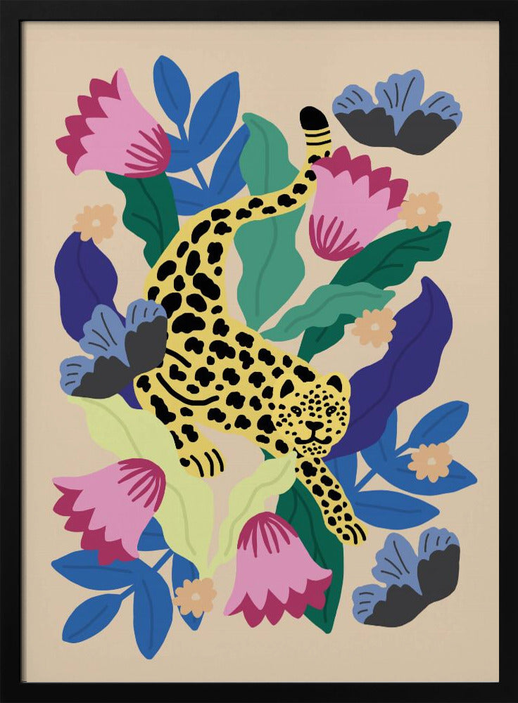 Floraler Leopard | Poster