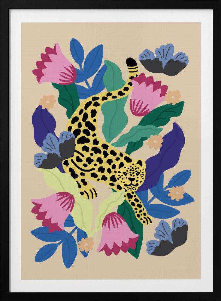 Floraler Leopard | Poster
