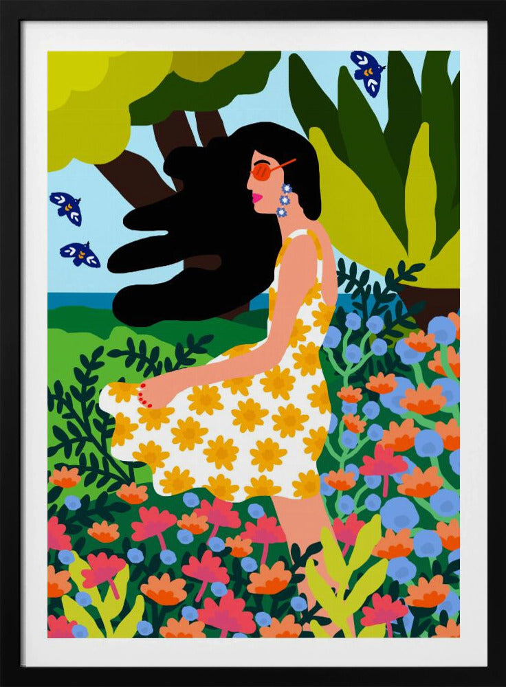 Blumen-Sommermädchen | Poster