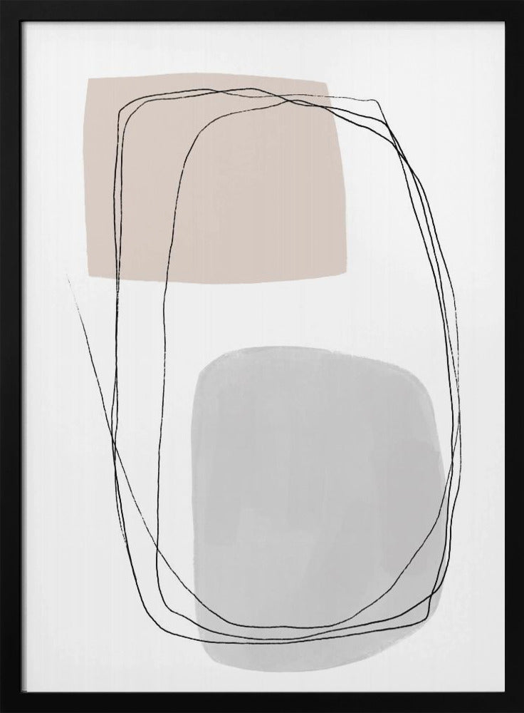 Geometrische Formen und fließende Linien | Poster
