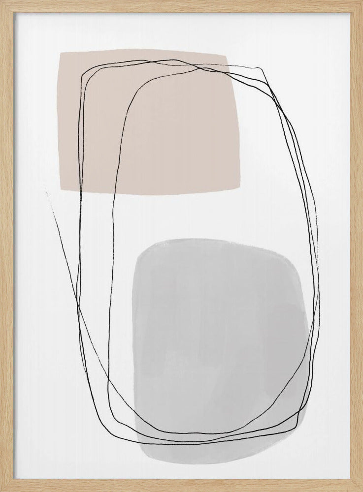 Geometrische Formen und fließende Linien | Poster