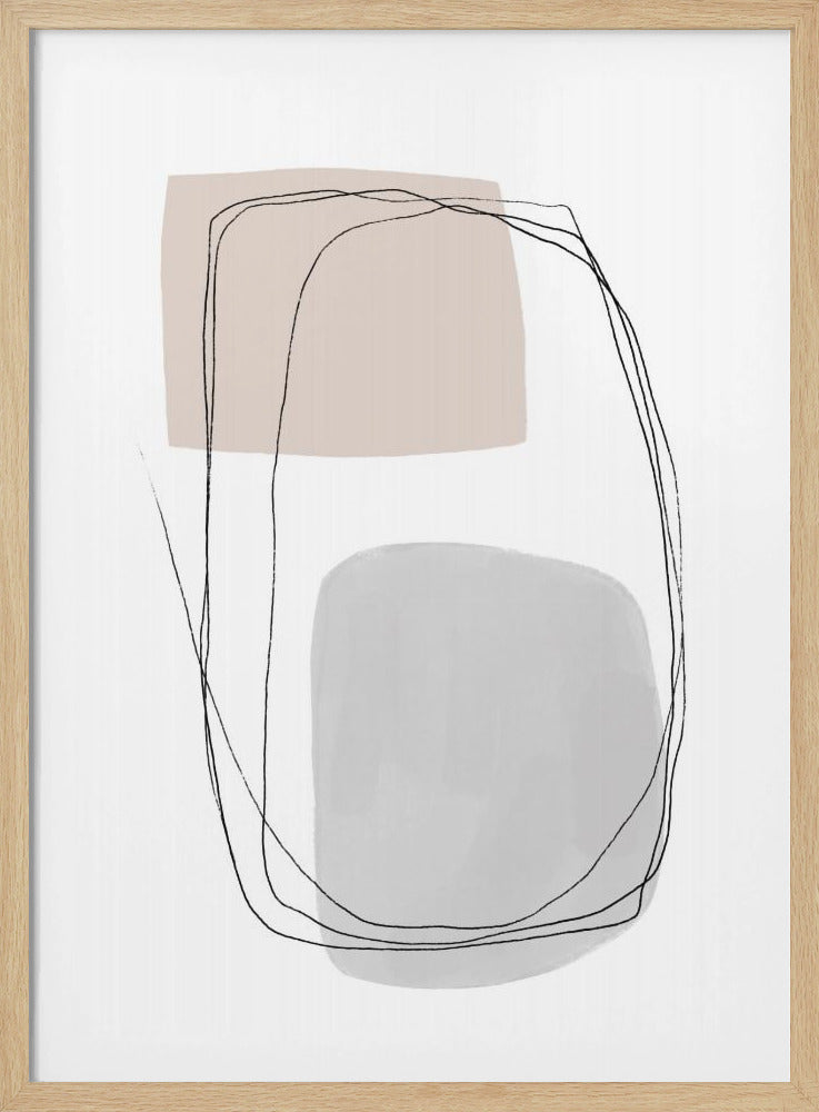 Geometrische Formen und fließende Linien | Poster