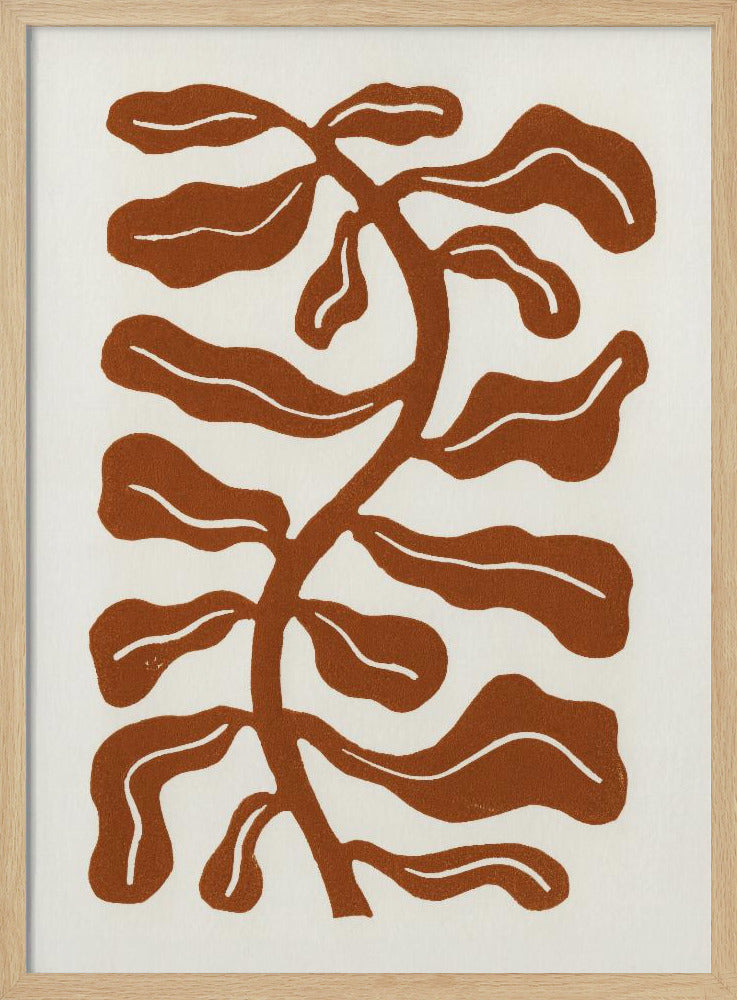 Windgeküsste Pflanze / Sattelbraun | Poster
