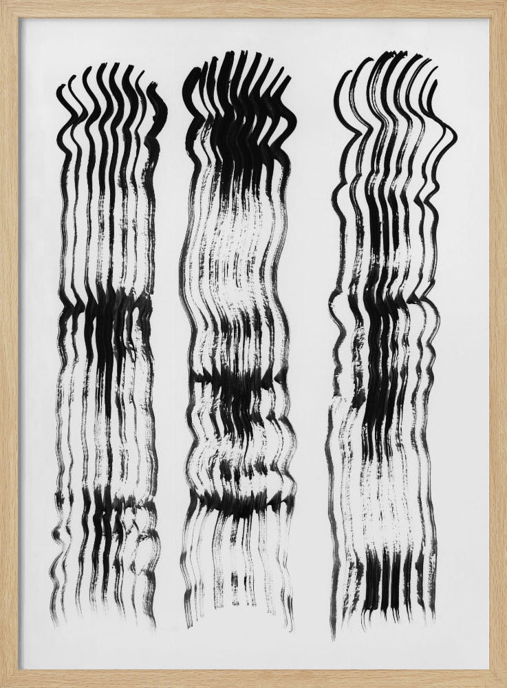 Abstrakte Pinselstriche Linien 02 | Poster