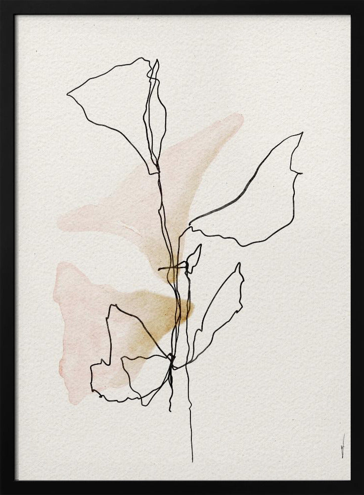 Minimale Blütenlinien | Poster