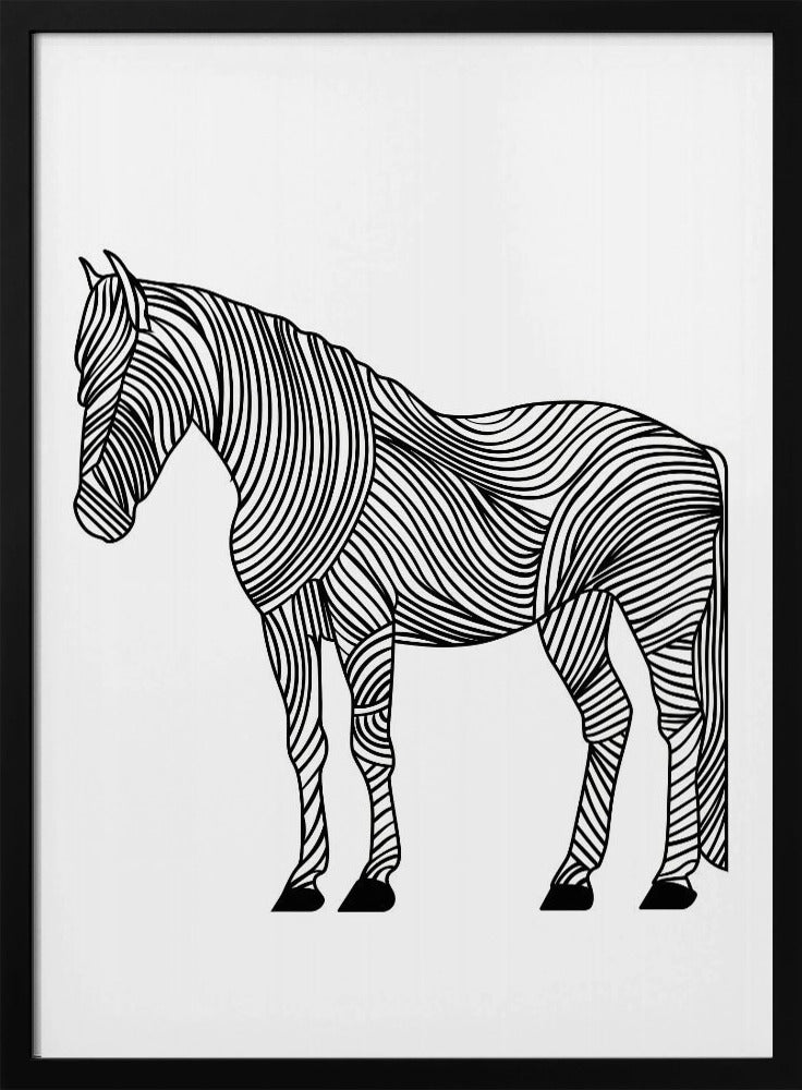 Linienkunst Pferd | Poster