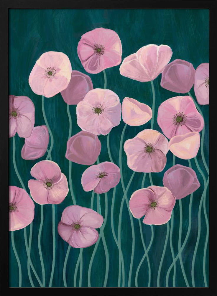 Pink poppies | Poster