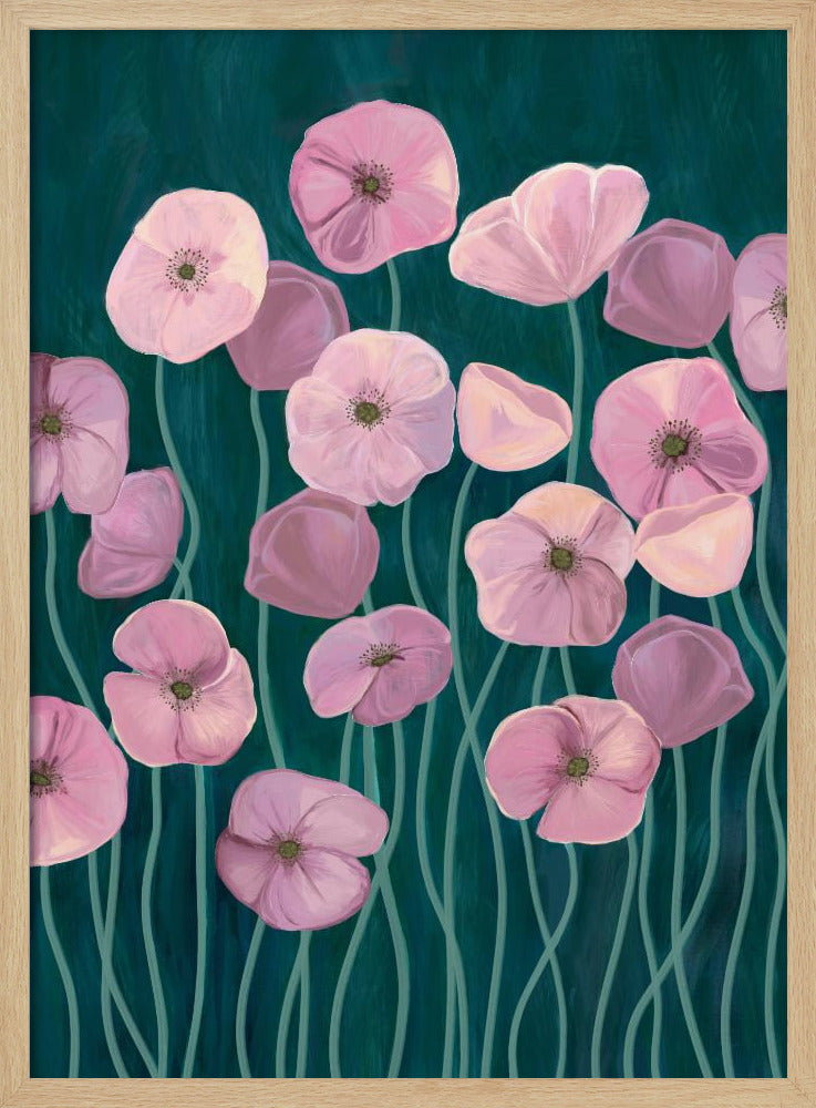 Pink poppies | Poster
