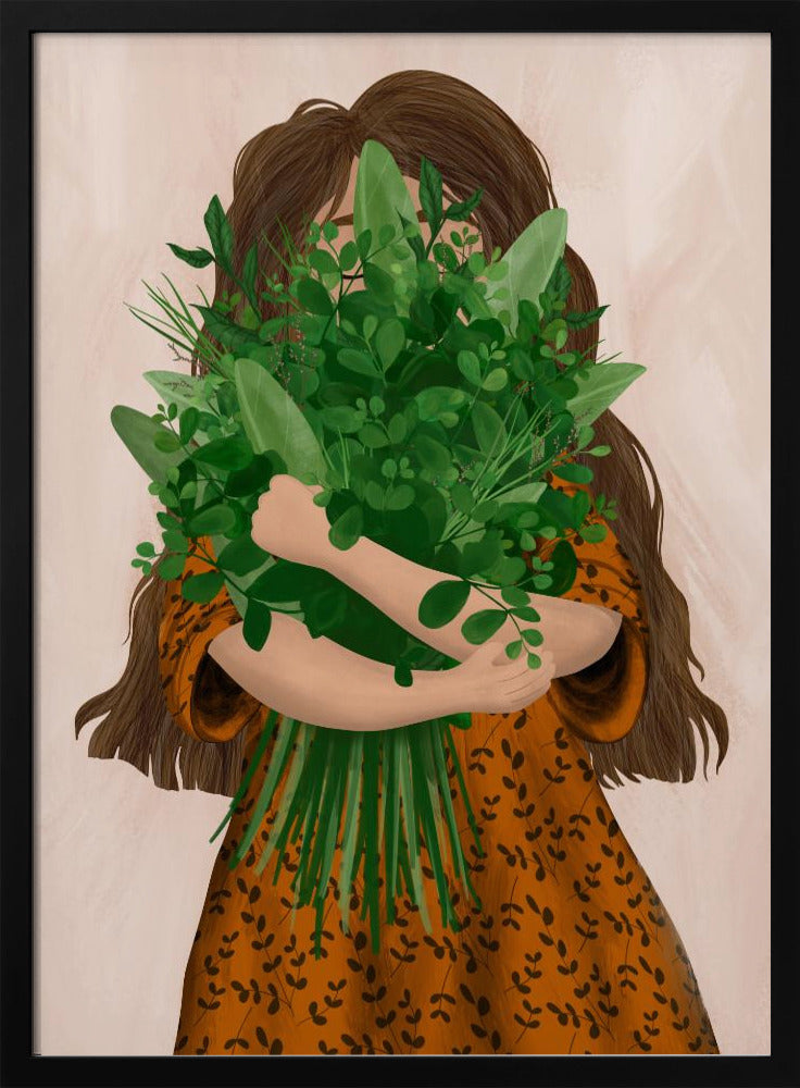 Girl with posy | Poster