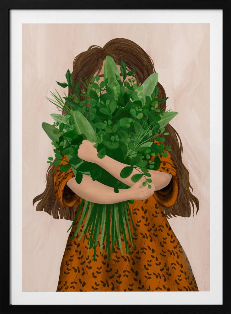 Girl with posy | Poster