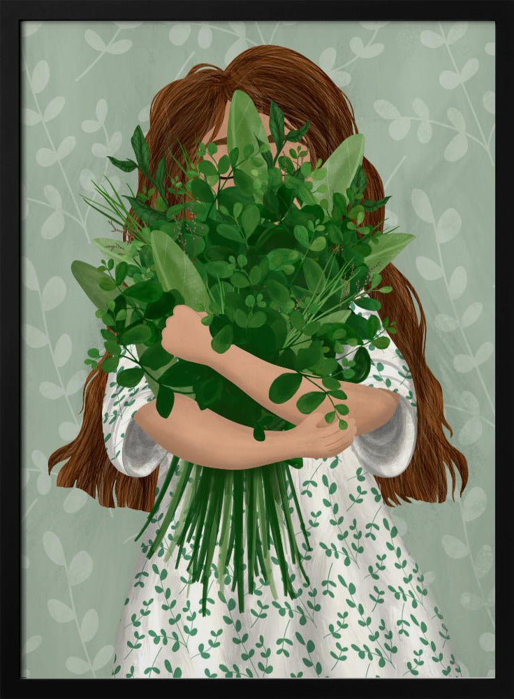 Girl with posy | Poster