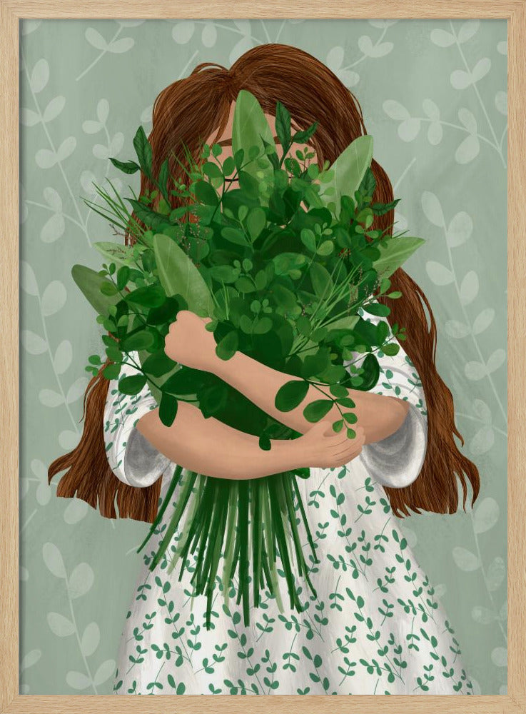 Girl with posy | Poster