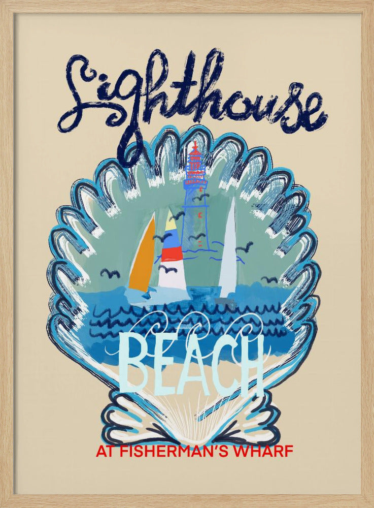 Leuchtturm Strand Poster | Poster