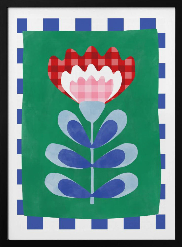 Floral Design with Bold Geometric Shapes | Poster