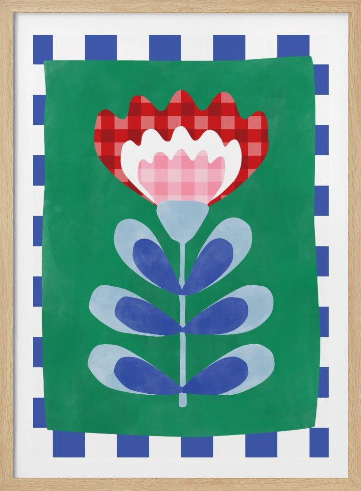 Floral Design with Bold Geometric Shapes | Poster