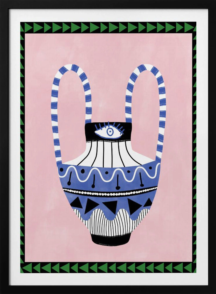 Bunte geometrische Vase | Poster