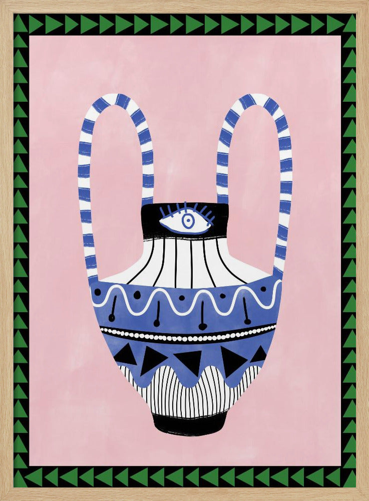 Bunte geometrische Vase | Poster