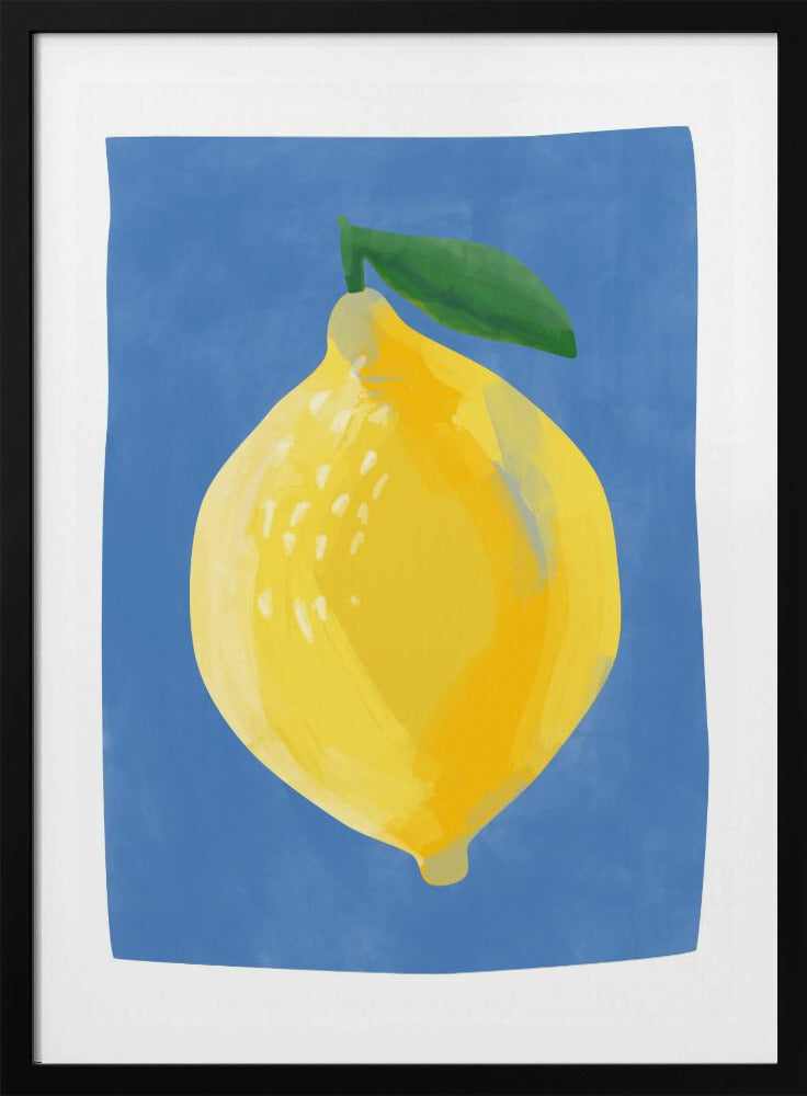 Schlichtes Gemälde einer Zitrone | Poster