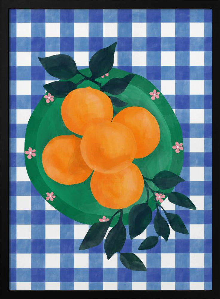 Karierter Zitrus-Charme | Poster