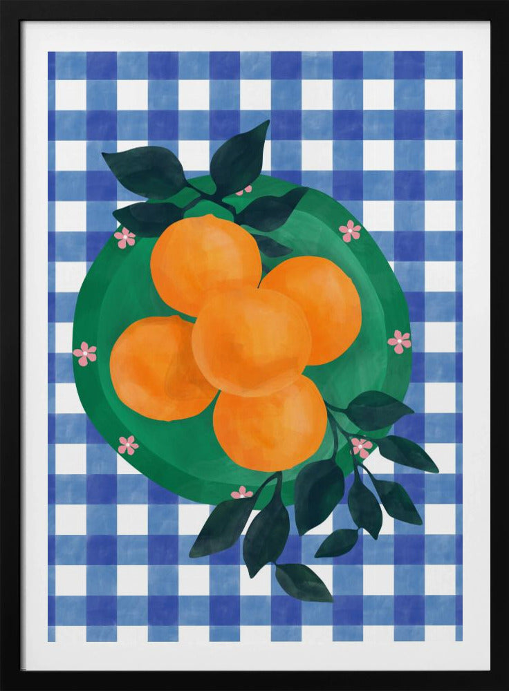 Karierter Zitrus-Charme | Poster