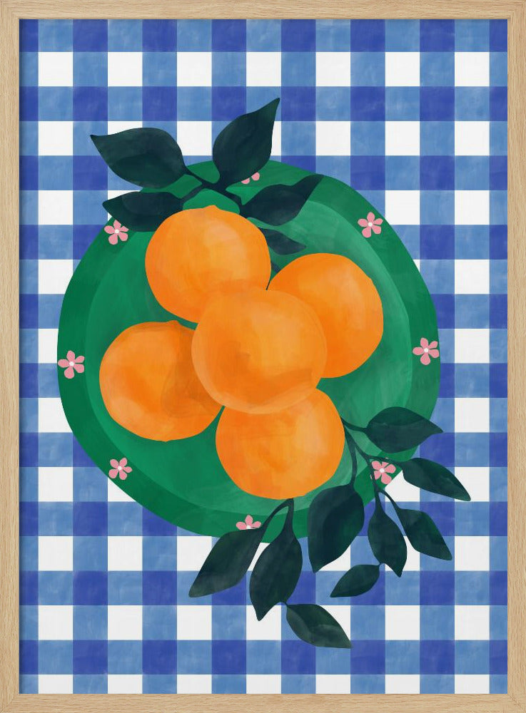 Karierter Zitrus-Charme | Poster