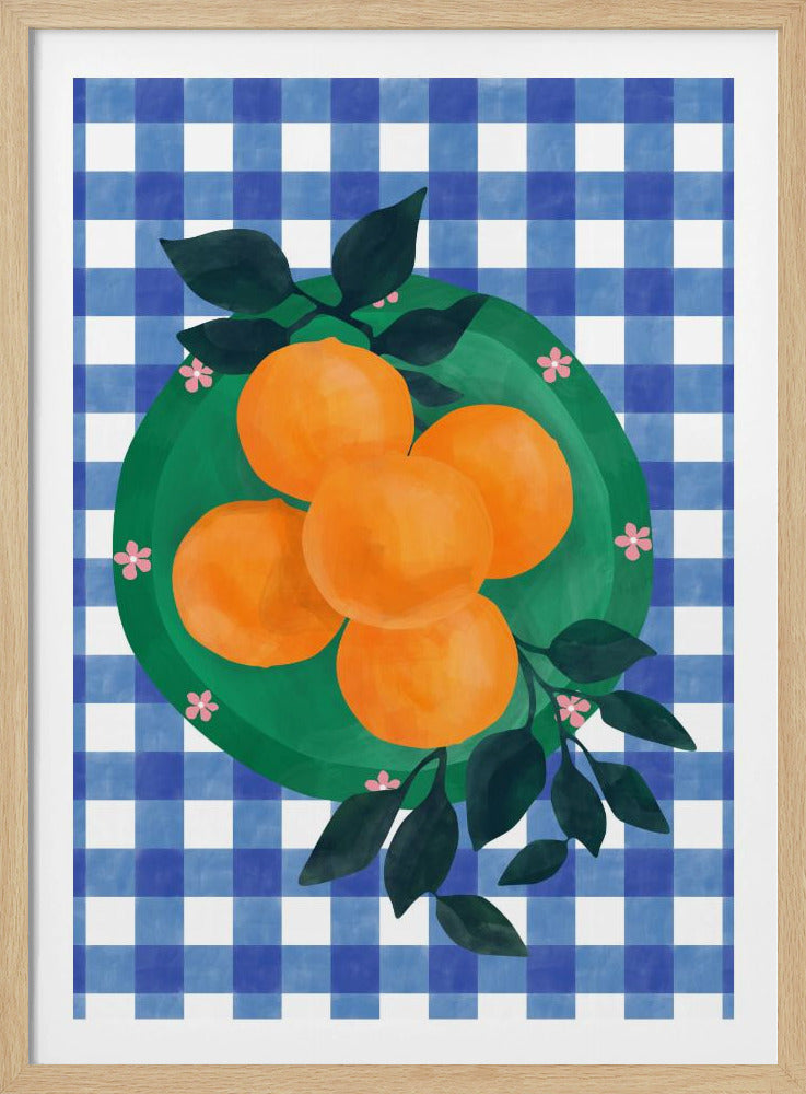 Karierter Zitrus-Charme | Poster