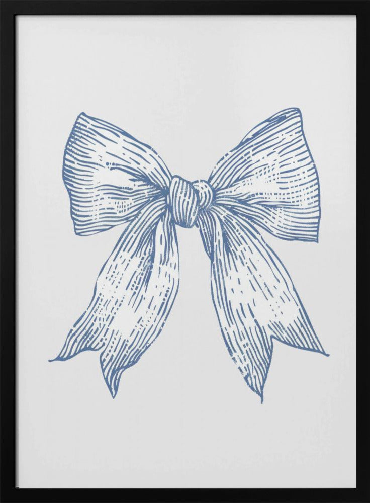 Nautical Pale Blue Bow | Poster
