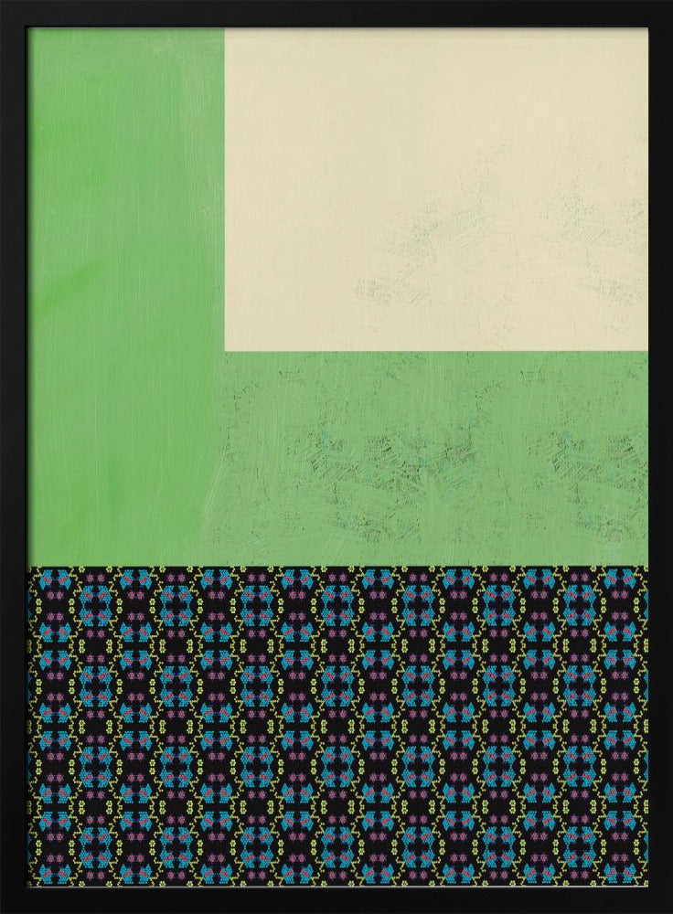 Pastellgrüne und Nyonya-Mustercollage | Poster