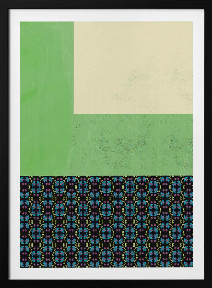 Pastellgrüne und Nyonya-Mustercollage | Poster