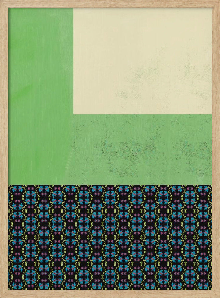 Pastellgrüne und Nyonya-Mustercollage | Poster
