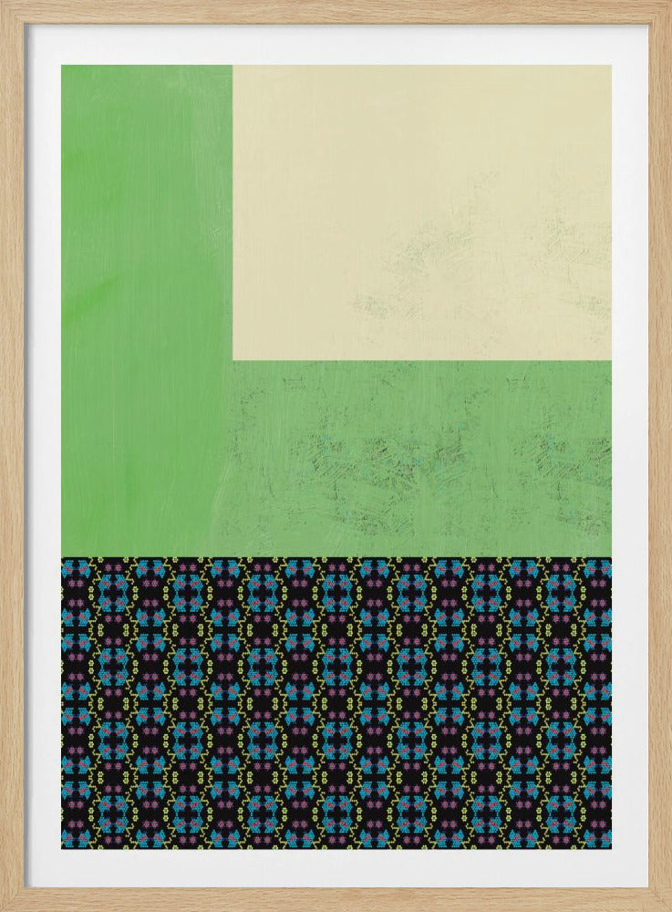Pastellgrüne und Nyonya-Mustercollage | Poster