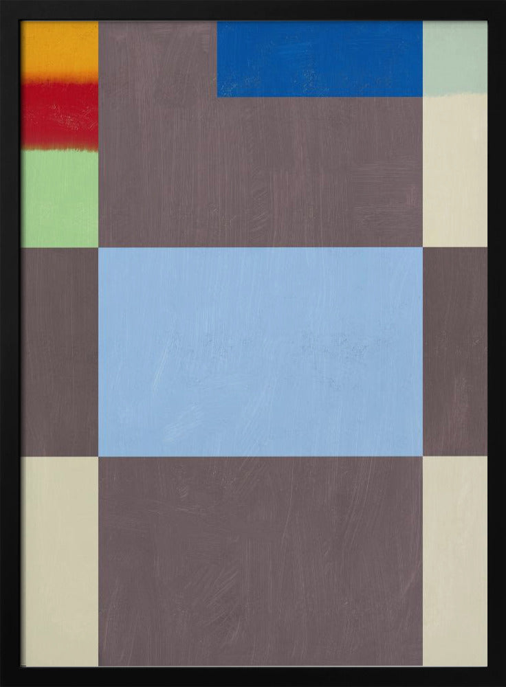 Geometrische Formen mit einer gedämpften Farbpalette aus Grau | Poster