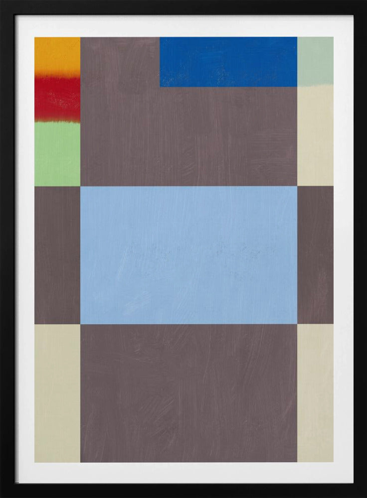 Geometrische Formen mit einer gedämpften Farbpalette aus Grau | Poster